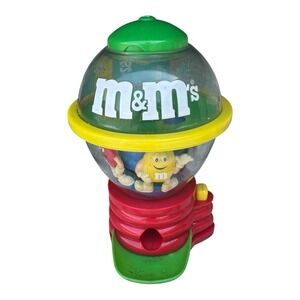 Vintage M&M Candy Dispenser Collectible Gumball Machine Style Retro Inside Swirl